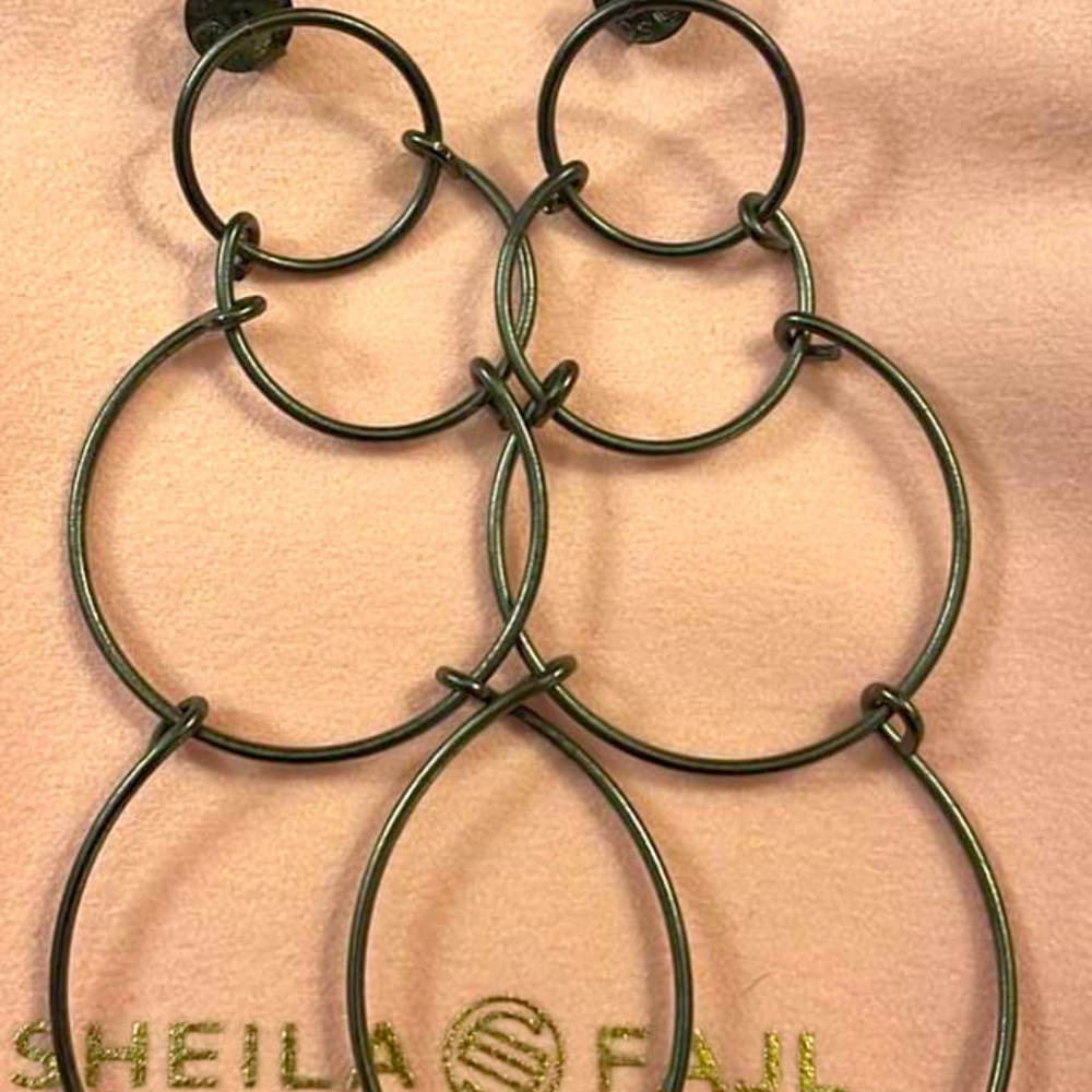 Sheila Fajl gunmetal Carrie earrings.